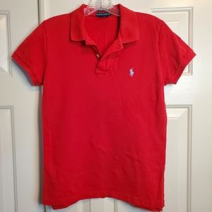 Women's Ralph Lauren "The Skinny Polo" - Red